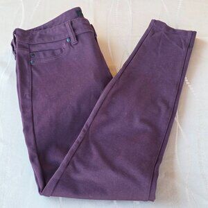 Liverpool Jeans Co Cropped Ankle Pants Leggings Women Size 8 Dark Maroon